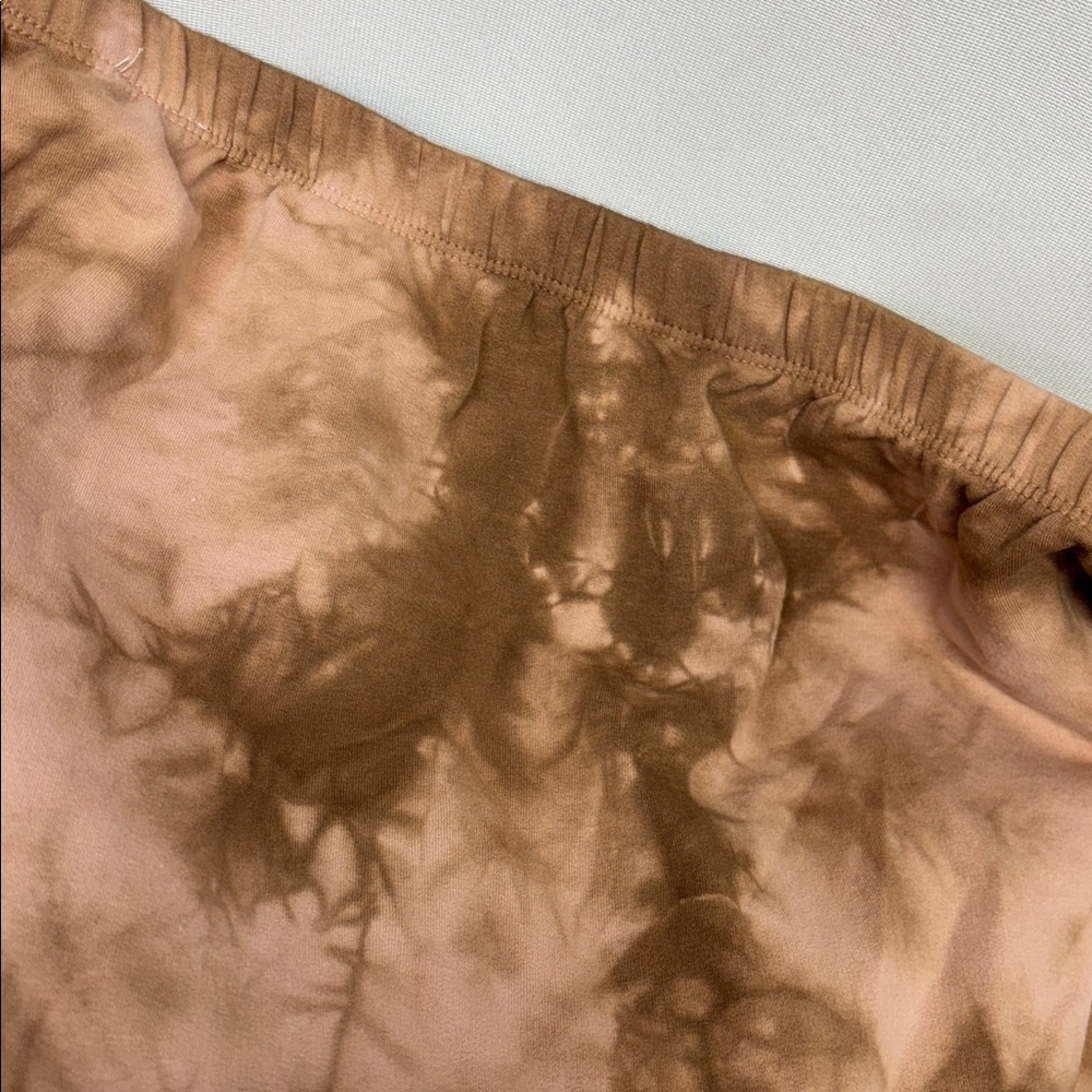 LACAUSA Earthy brown stretchy jogger cotton spandex  Tie-Dye Pants - Picture 9 of 9